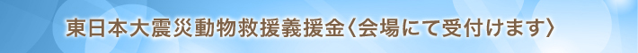 東日本大震災動物救援義援金